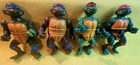 Lot of 4 Vintage Teenage Mutant Ninja Turtles Toy Figures 1980's Mirage 4"
