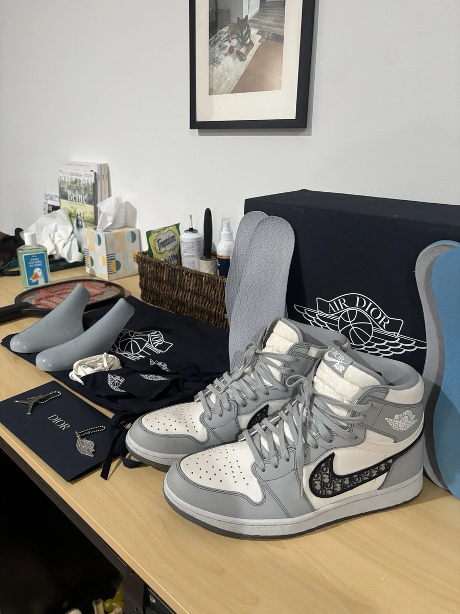 Jordan 1 x Dior High Gray for Sale | Authenticity Guaranteed | eBay