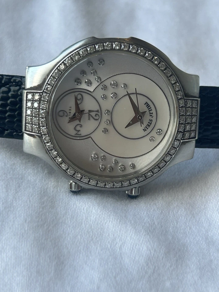 Reloj philip stein cara redonda madreperla bisel diamante Foto 4 de 4