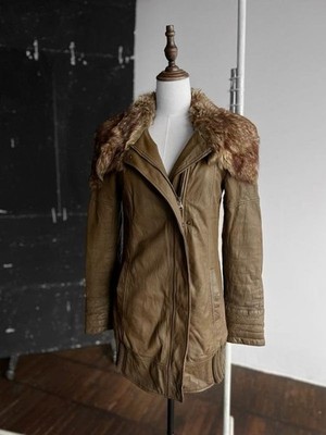 Women Patrizia Pepe jacket brown leather 36/S/