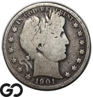 1901-S Barber Half Dollar, Good San Francisco Mint Issue