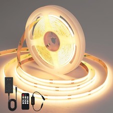 COB LED Strip Lights Warm White, 24V Dimmable led Light Strip KIT, 3000K 23FT...