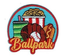 Boy Girl Cub BALLPARK Baseball Game Stadium Fun Patches Badge GUIDE SCOUT League