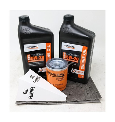#ad Generac 5W 20 Full Synthetic Oil Change Kit 2 Quarts oil and Filter $54.42