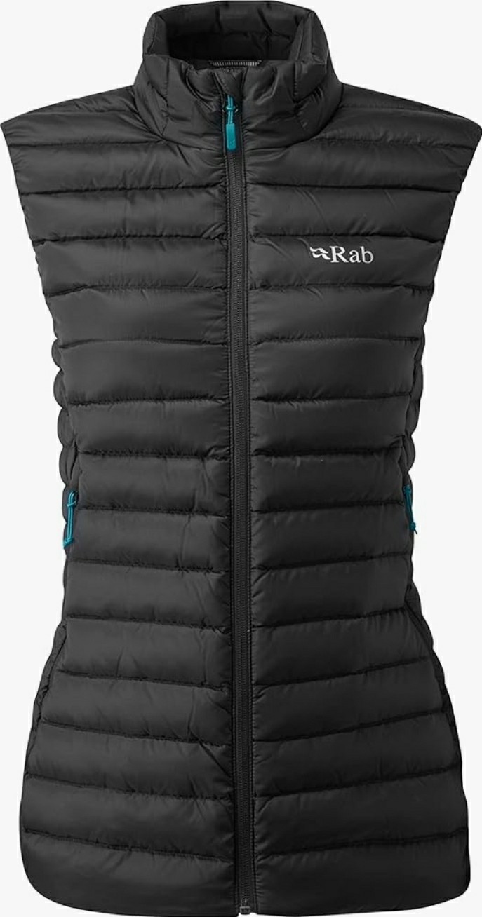 Rab Women's Microlight Down Vest Size Large Black NWTs