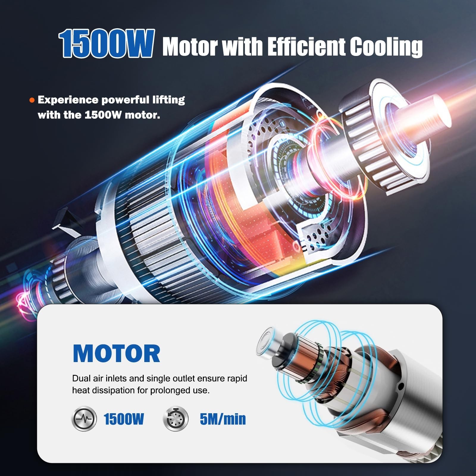 Electric Hoist Winch w/ 40ft Steel Cable, 110V & 120V, 660Lbs Capacity, Manua...