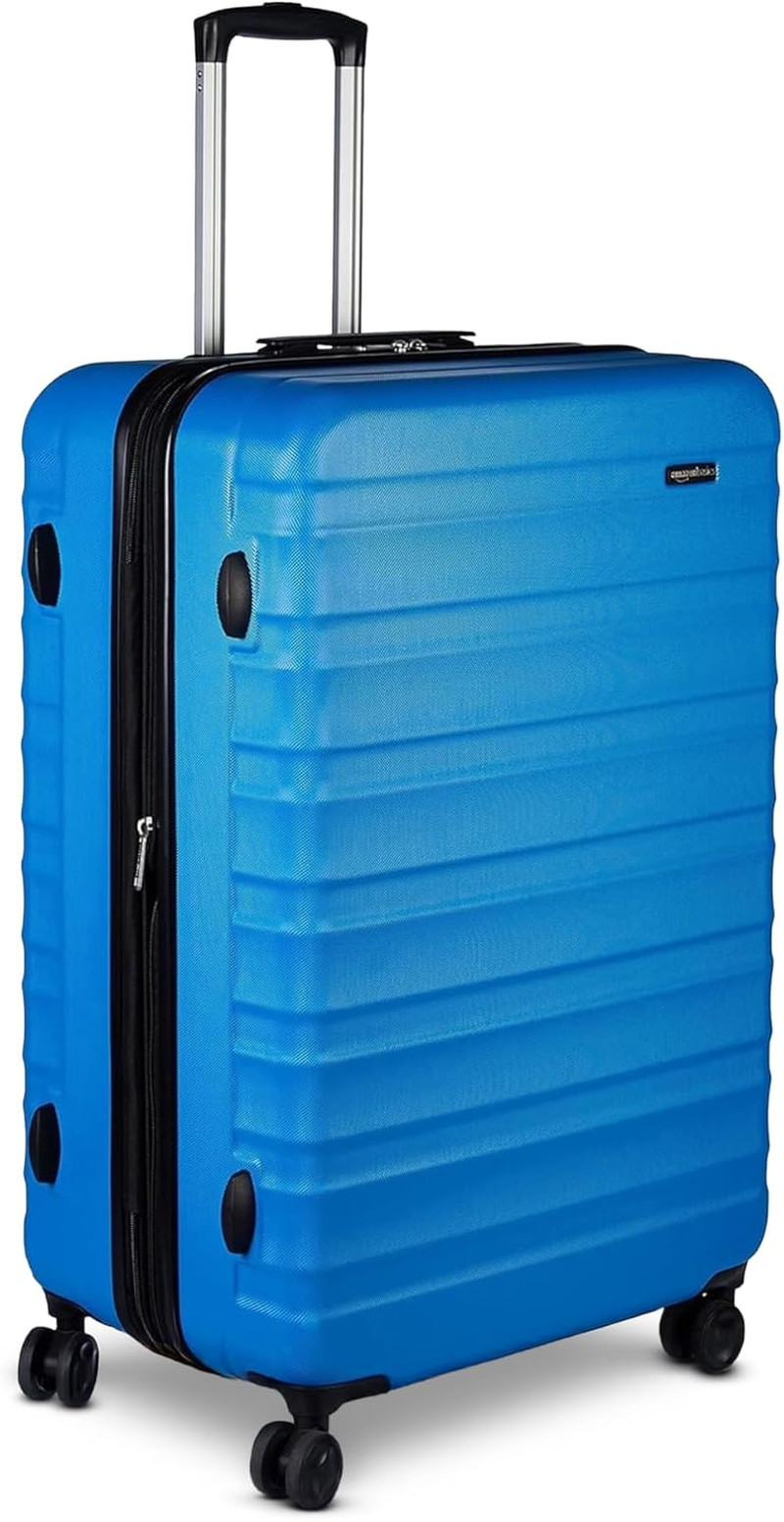 30" Expandable Hardside Checked Luggage with Scratch-Resistant Surface, Light Bl