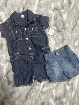 6M RL Polo shorts and 6-12m Baby Gap nWT romper