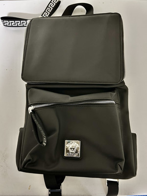 Versace Parfums Black And Silver Summer Backpack