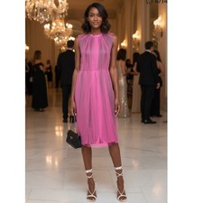 PRADA RUNWAY TULLE OVERLAY DRESS SIZE XS/S US 38 IT WITH TAGS $4500