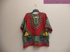 Wonder Wear Short Sleeve Red Multicolor Shirt 100 Cotton XLarge