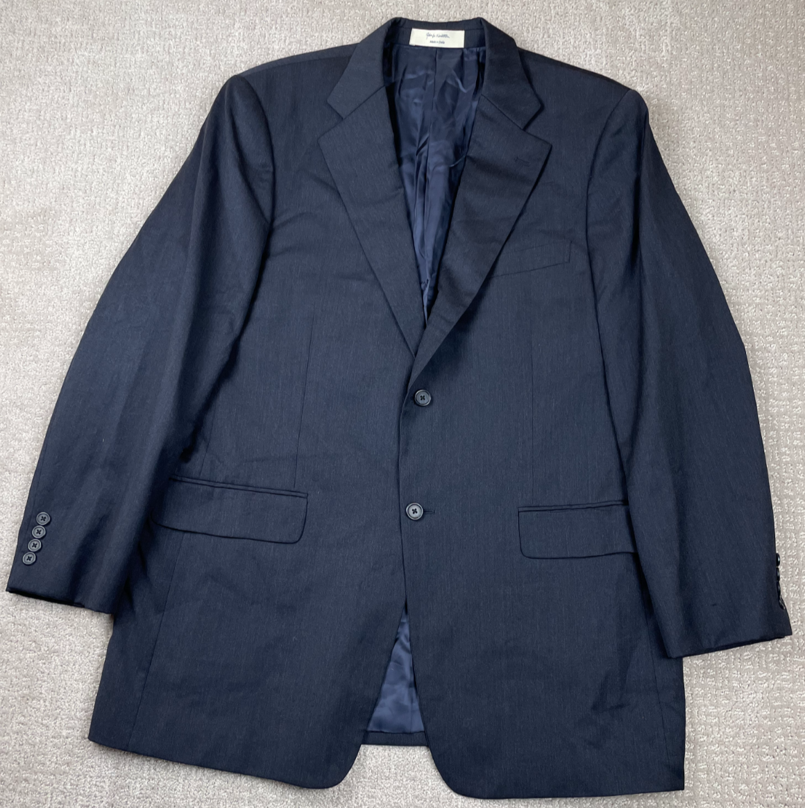 John W. Nordstrom Blazer Mens 44L Navy Loro Piana Super 120s Wool Sport Coat