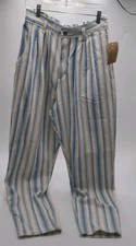 Cherokee Striped Pleated Elastic Waist Pants Women's Plus Size 18 NWT Vintage