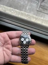 Tudor Monarch 15900 Reverse Panda Chronograph Full Kit! Box and Papers!