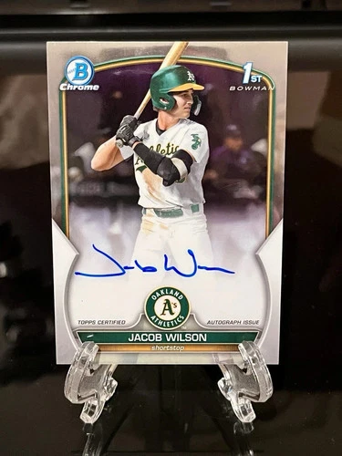 2023 Bowman Chrome Jacob Wilson 1st Rookie Auto RC CENTERED