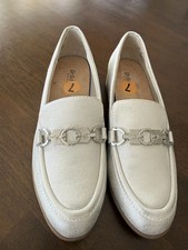 Dr Scholl’s Women’s Loafers Size 7 Metallic Beige Comfort Slip On Shoes