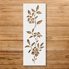 Custom Flower Bouquet Wall Art Reusable Plastic Stencil - StencilAir