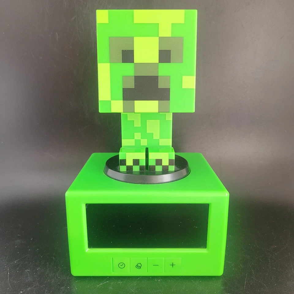 Paladone Minecraft Creeper Icon Reloj Despertador Creeper Modo Resplandor Funciona con Batería Foto 3 de 4