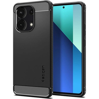 Handyhülle für Redmi Note 13 4G Spigen Case Cover Hülle Tasche Futeral Schwarz