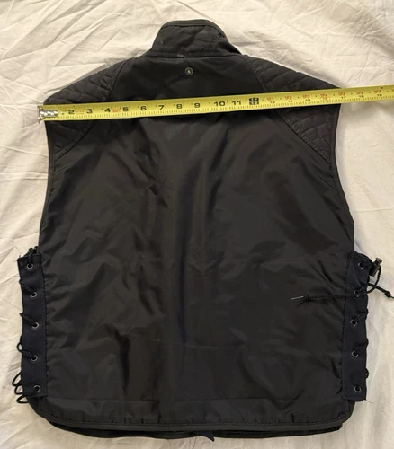 Vanson Leathers Streamliner Black Motorcycle Vest Quilted Lining Men 42 USA Made image 7