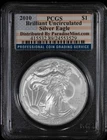 2010 1$ American Silver Eagle PCGS Flag