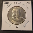 1963-D Franklin Silver Half Dollar In Brilliant Uncirculated Condition