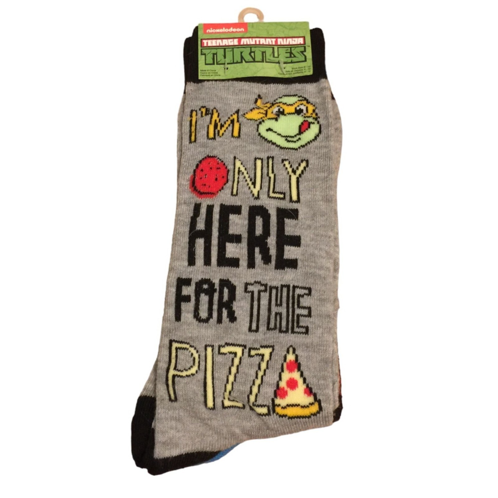 SAOLA Calze Crew Uomo Teenage Mutant Ninja Turtles Sono SOLO QUI PER LA PIZZA