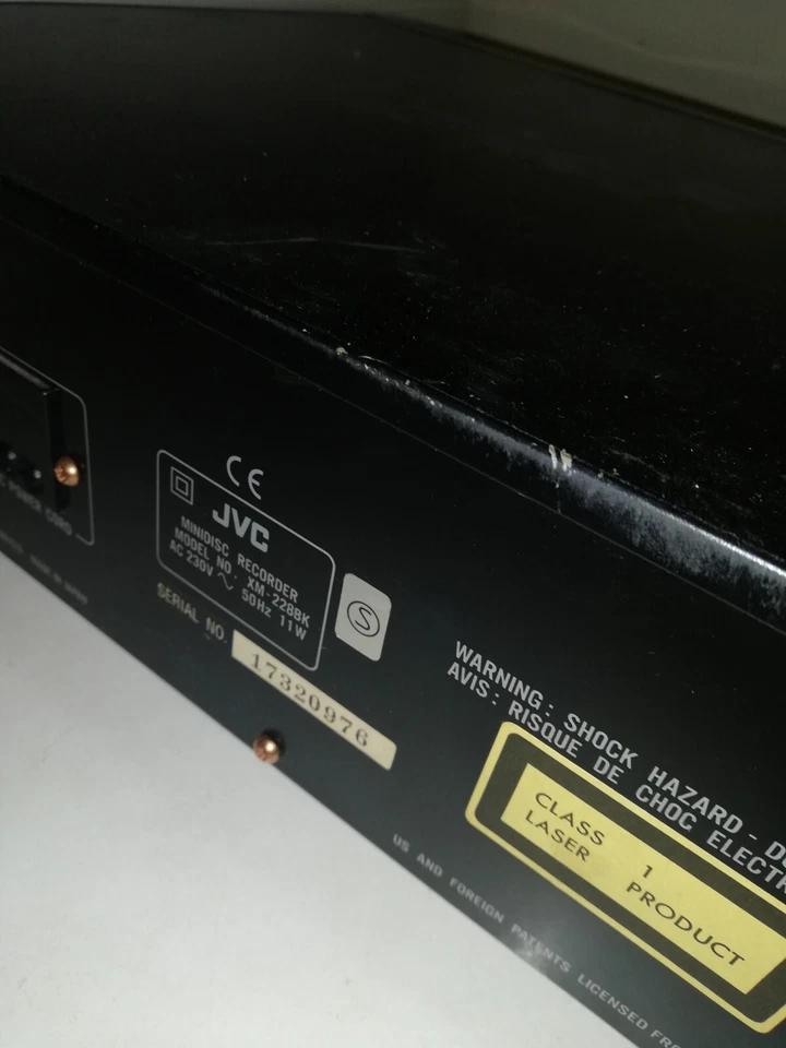 LECTEUR ENREGISTREUR   MINIDISC JVC XM-228 MD RECORDER FONCTIONNE - Image 4 of 4