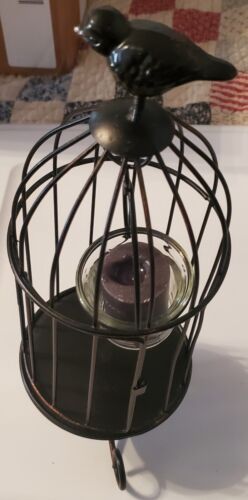 Bird Cage Metal Tea Candle Holder.13"H X 4.5"W freestanding - Picture 3 of 8