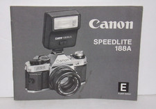 Canon Speedlite 188A Instruction Manual  Original Manual 