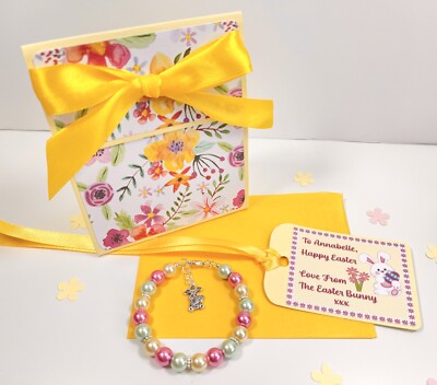 Osterhase Geschenktüte & personalisierter Anhänger, Armband, Ostergeschenk, Osterjagd