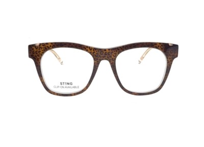 STING VST423 (0AFE) Brillengestell eckig Acetat Leopard