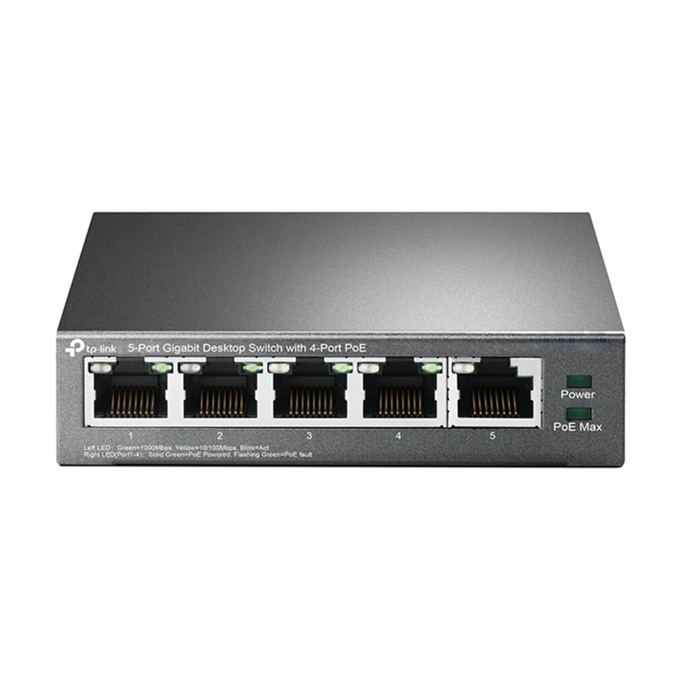 5-Port 10/100/1000Mbps Gigabit Network Ethernet Desktop Switch POE PC Laptop - Image 3 of 4
