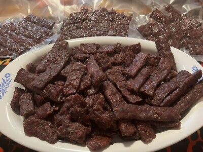 #ad 2 LBS HOT AND SWEET BEEF Jerky Fresh From Smokehouse In 4 1 2 LB Vac Packs FAST $68.00