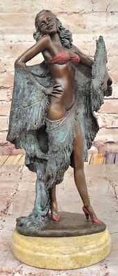 Original Artwork by Miguel Lopez (Milo) Las Vegas Dancer Genuine Bronze Sculptur