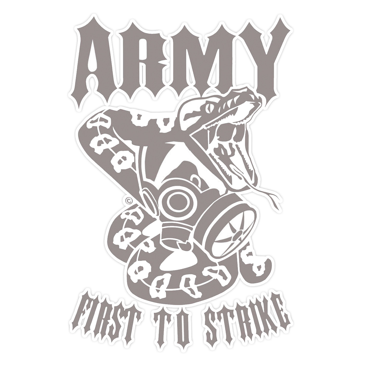 Army First To Strike 12 Bumper Sticker Military Vinyl Soldier Decal 5"