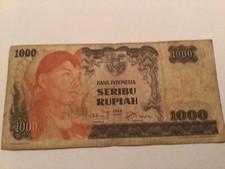 Indonesia 1968 1000 Rupiah banknote General Sudirman