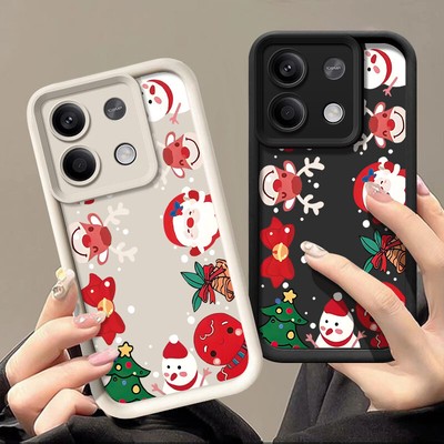 For Xiaomi 13T Poco F6 Pro Redmi Note 13 12 11 Pro Santa Claus Soft Case Cover