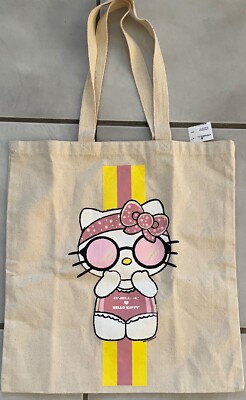 O'NEILL Hello Kitty Canvas Tote Bag New with Tag About 14.5''x16''