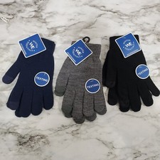 Winter Essentials Texting Gloves Unisex Adults One Size Navy Gray Black - Lot 3