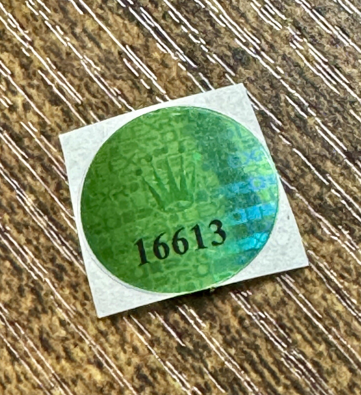 Rolex Submariner 16613 Steel Gold Blue Dial Two Tone Hologram Case Back