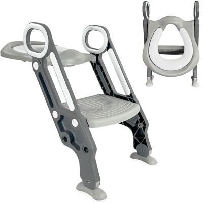 KINDER BABY KLEINKIND KID TÖPFCHEN TRAINING TOILETTENSITZ TRAINER URINAL STUHL LEITER