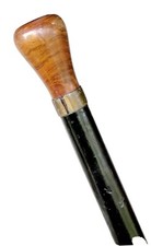 Vintage Antique 19C Hardwood Shaft Knob Swagger Walking Stick Cane Old