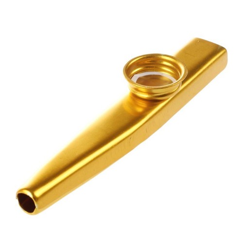 Metal Kazoo Flute Mouth Music Instrument Harmonica Practical Golden
