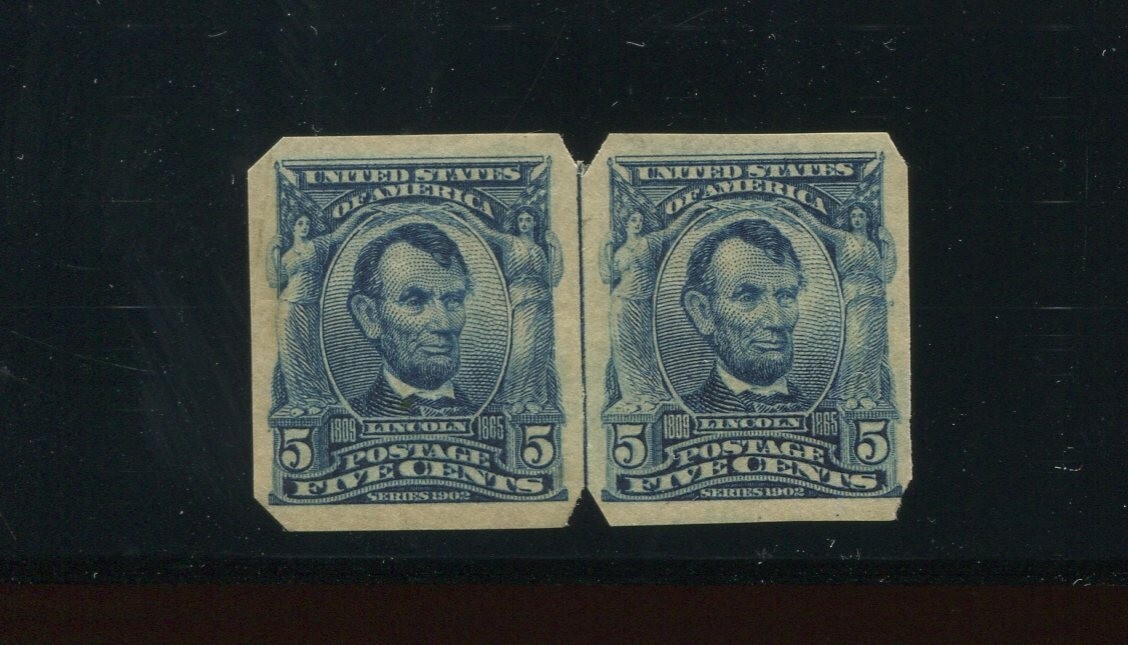 315 Lincoln USAV Type 2 Guide Line Pair of 2 Stamps with PF Cert (Bz 1163) eBay