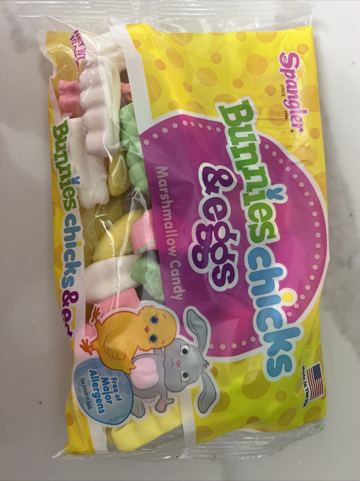 Bunnies Chicks Spangler Marshmallow Candy Easter 2Bags 10 oz