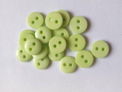Lot De 50 Boutons Ronds 9mm - 2 Trous - Résine Unie - Pour Scrapbooking, Mercerie, Bricolage - Fabriqué En France