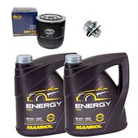 MotoröL Set Mannol 5W-30 8 Liter + ÖLfilter + Schraube FüR Toyota Hiace IV Bus