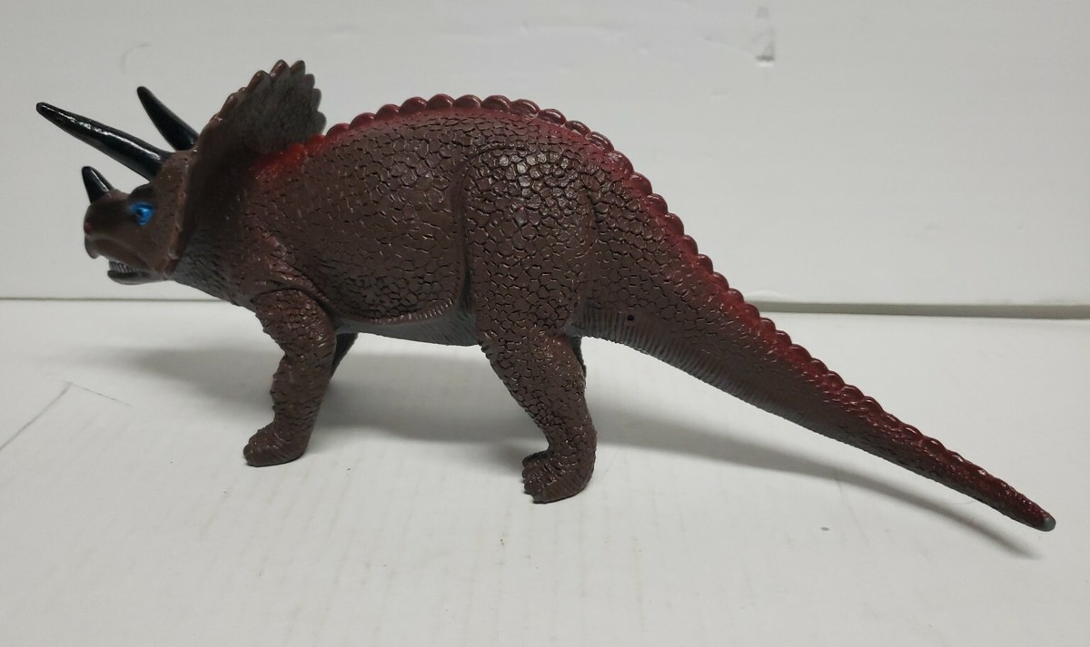 Vintage Imperial Triceratops Large Plastic Chinasaur Figure 1980s