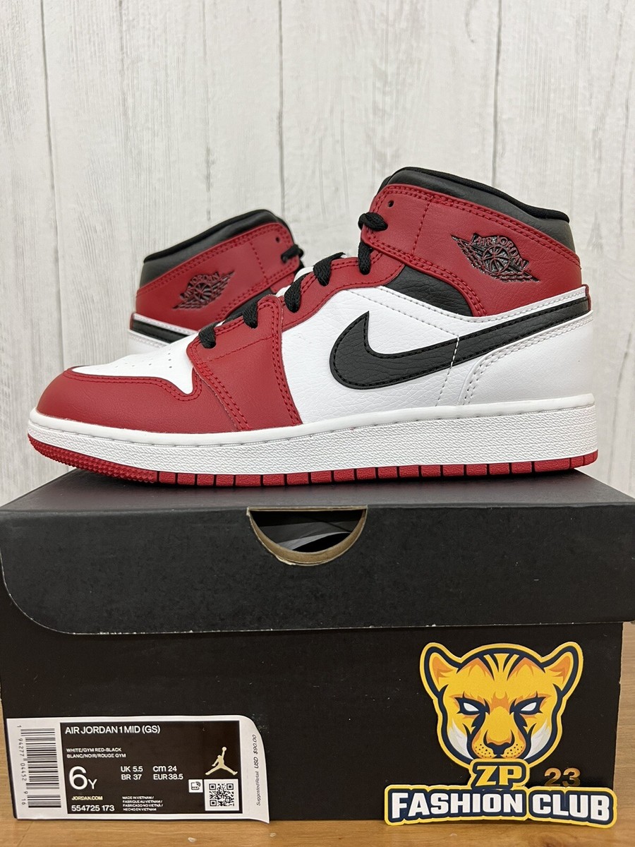 Air Jordan 1 Mid Chicago White Heel GS 554725-173 | eBay Air Jordan 1 Mid Chicago White Heel GS 554725-173 | eBay
